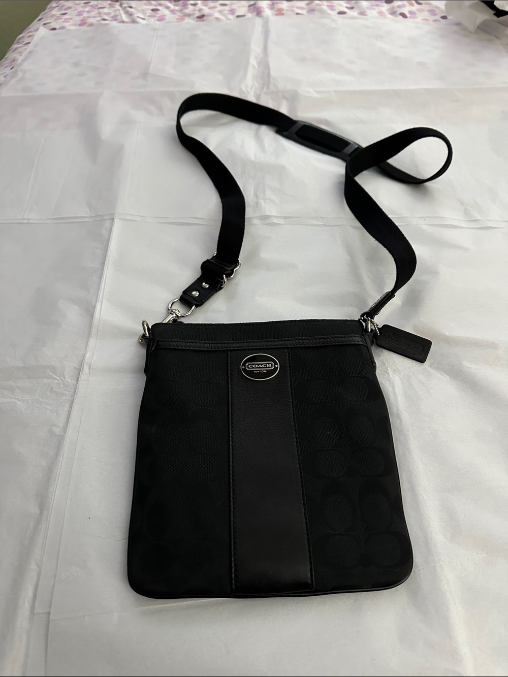 Coach Black Crossbody Messenger Bag for Men